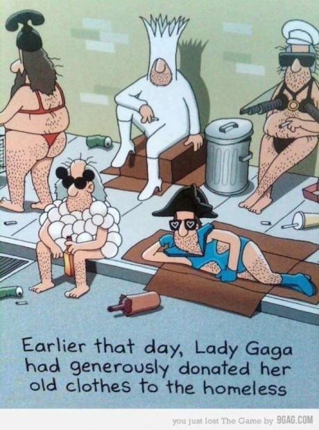 Lady Gaga Clothes the Homeless