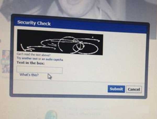 Facebook Captcha From Hell