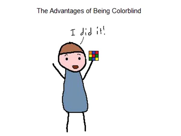 The Advantages of Being Colorblind: Easy Rubik's Cube Solution