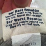 Most Clothes Don’t Need Washing Instructions
