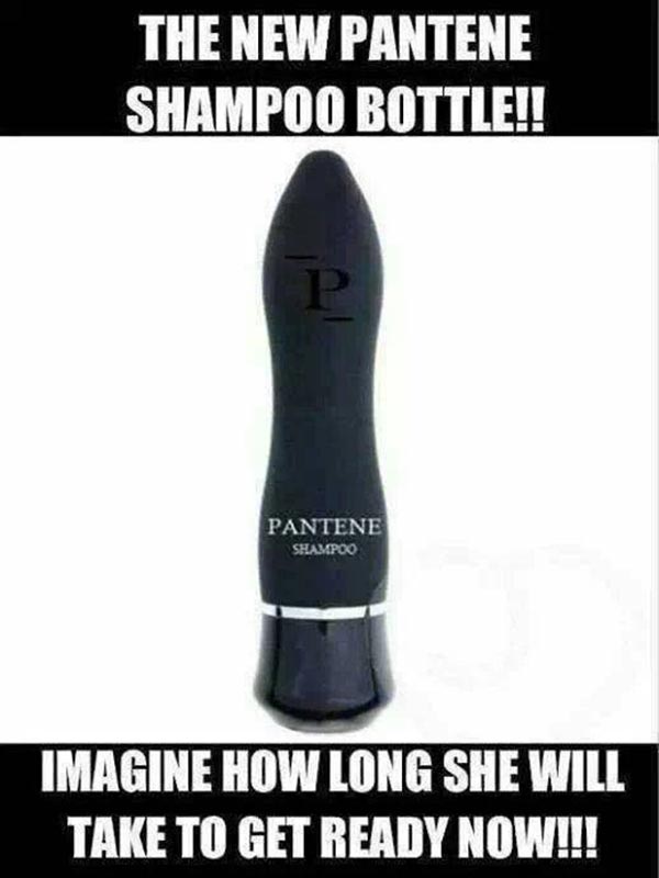 The New Pantene Shampoo Bottle ... Imagine How Long She Will Take to Get Ready Now!!