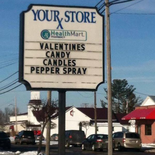 YouRx Store: "Valentines Candy, Candles, Pepper Spray"